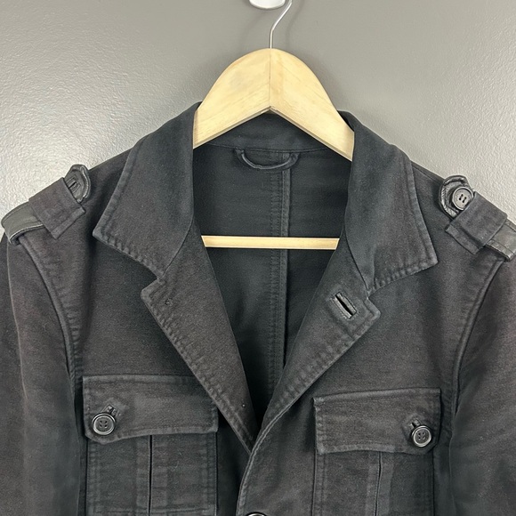 Selected Antique Moleskin Blazer Jacket Black Size 48 - Picture 6 of 16